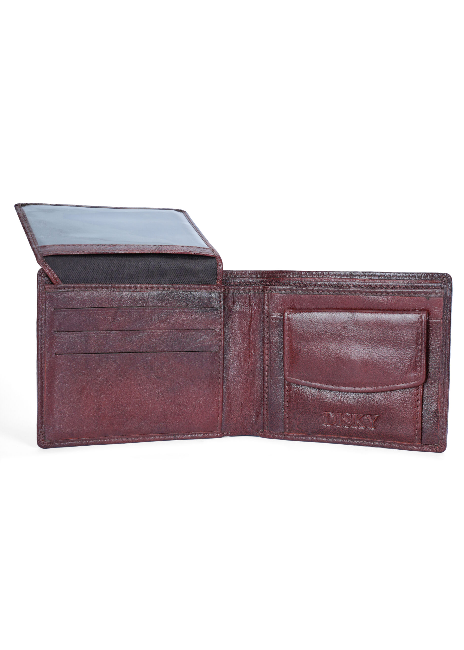 Disky Premium Leather two-Fold Wallet - Brown - Image 2