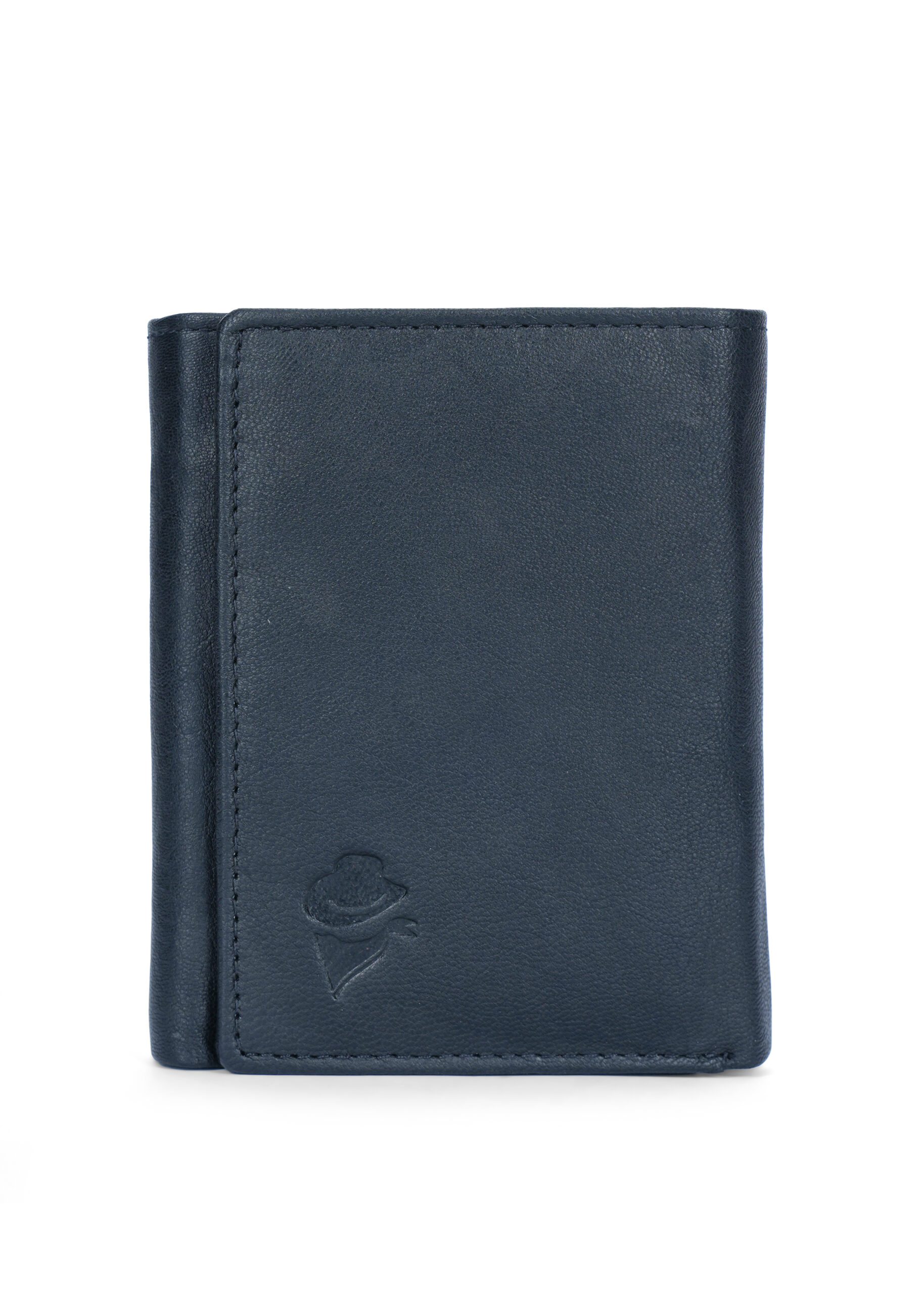 Disky Tri-Fold Leather Wallet - Black