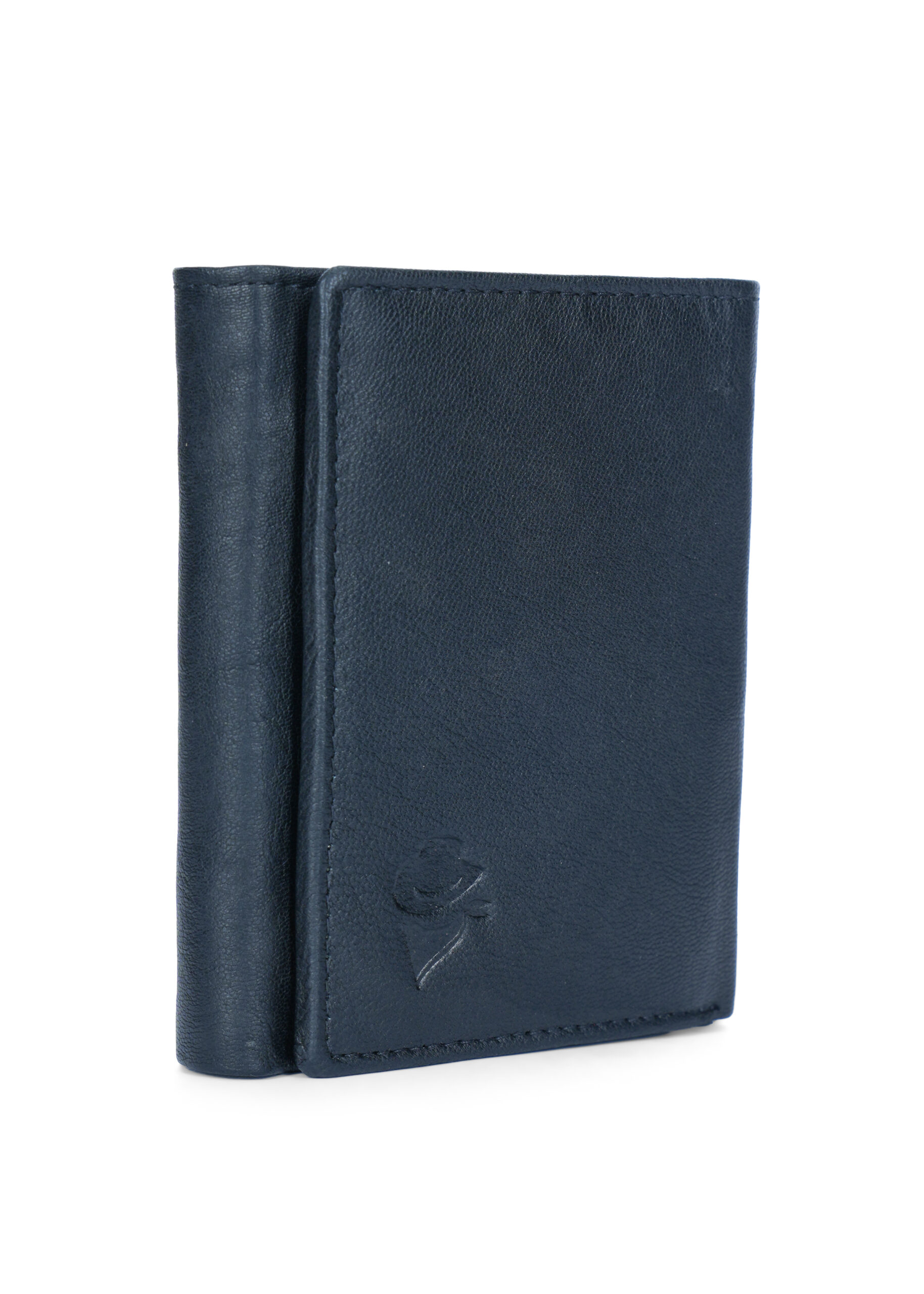 Disky Tri-Fold Leather Wallet - Black - Image 2