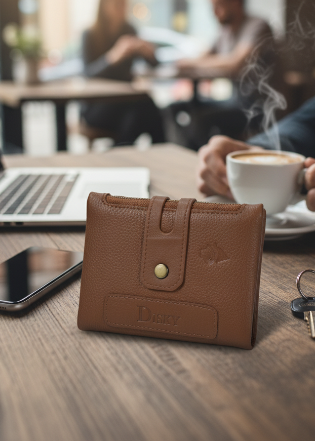 Disky Premium Leather Unisex Wallet - Image 2