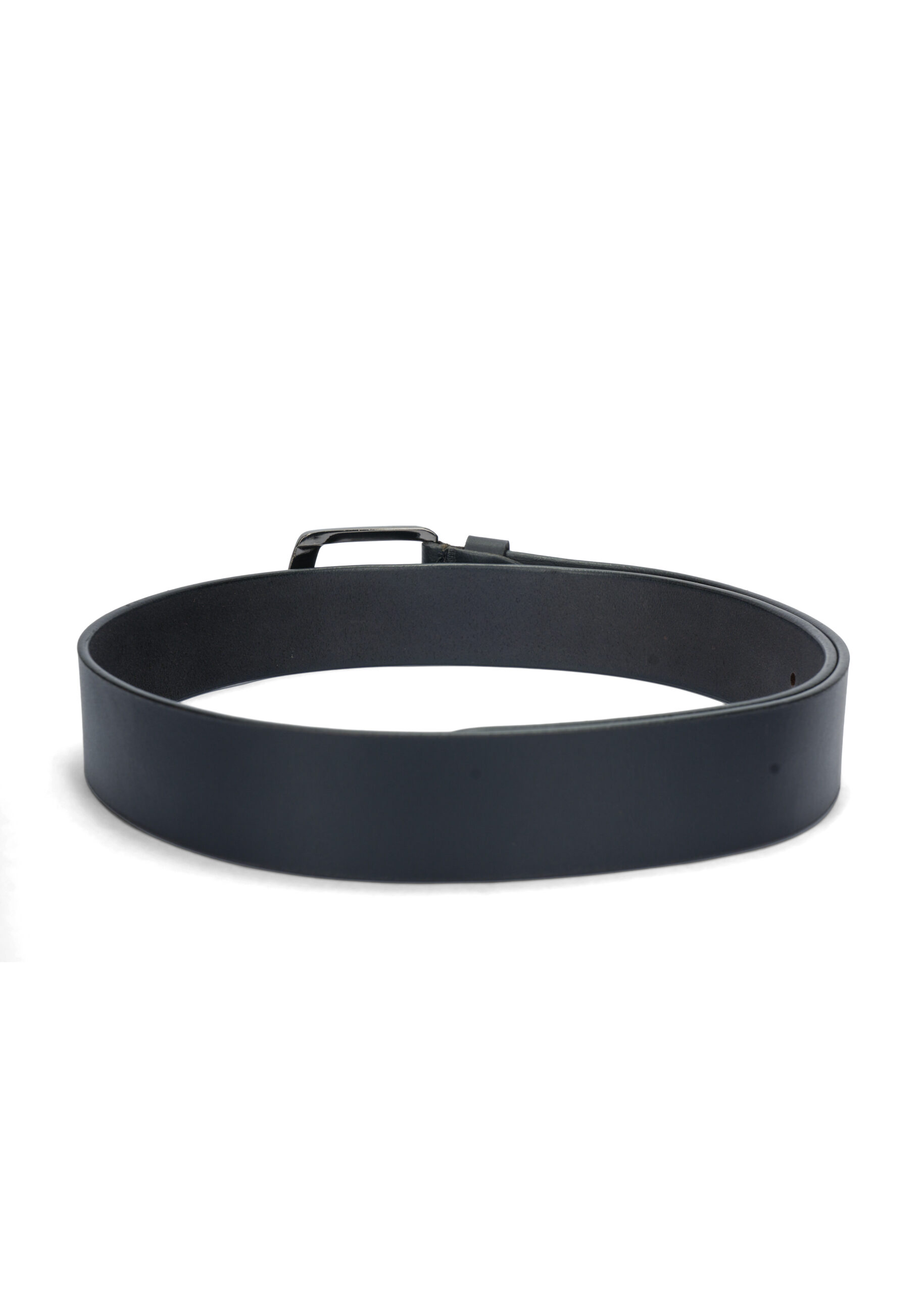 Disky Premium Leather Belt with Heavy Buckle - Black - Image 4