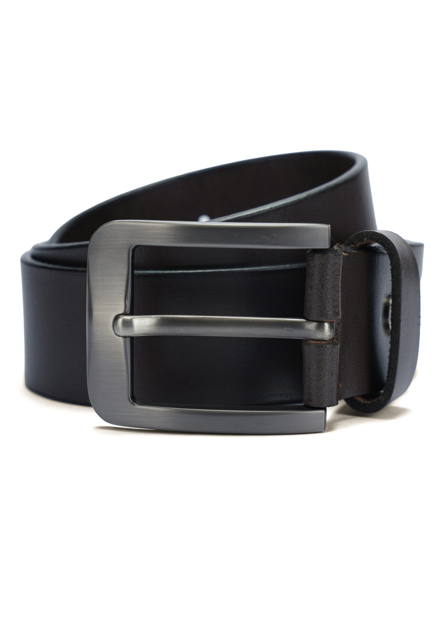 Disky Premium Leather Belt with Heavy Buckle - Brown - Image 2